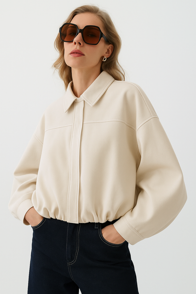 Suede-Look Zip Jacket