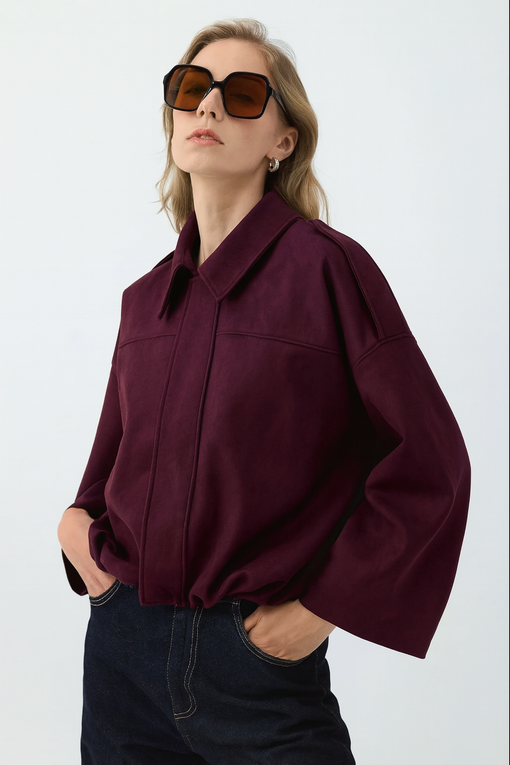 Suede-Look Zip Jacket