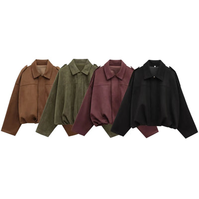 Suede-Look Zip Jacket