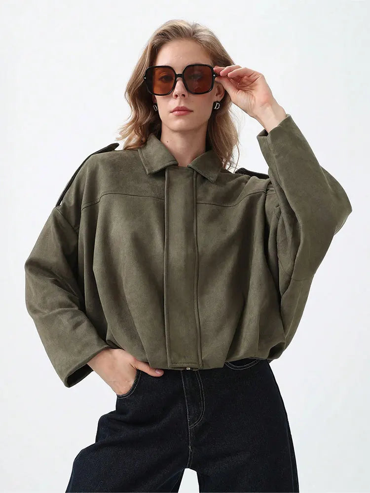 Suede-Look Zip Jacket