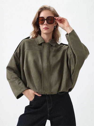 Suede-Look Zip Jacket