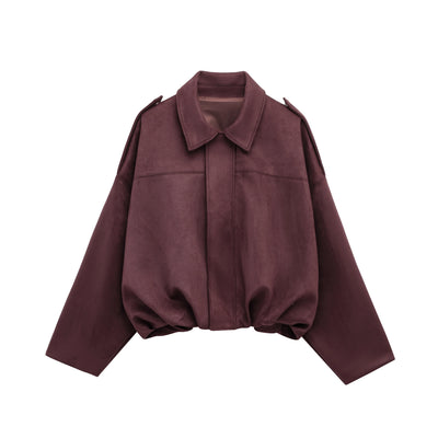 Suede-Look Zip Jacket