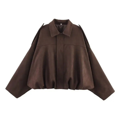Suede-Look Zip Jacket