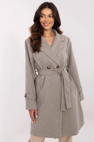 Nina Noir | Signature Striped Coat