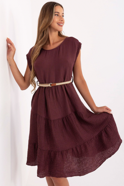 Liora - Muslin Belted Dress