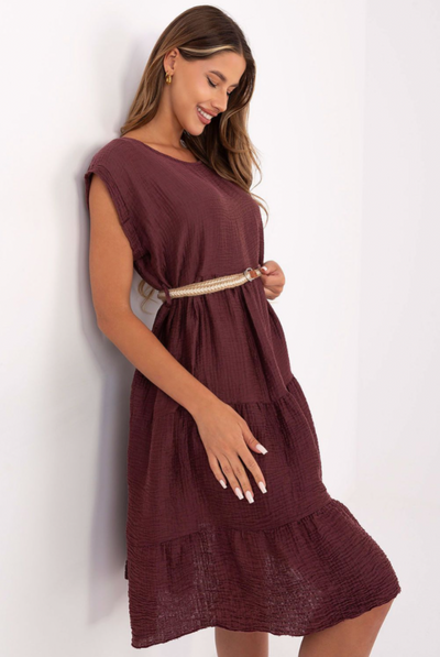Liora - Muslin Belted Dress