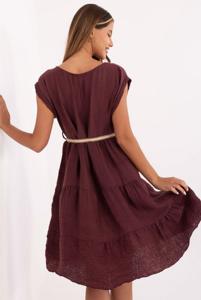 Liora - Muslin Belted Dress
