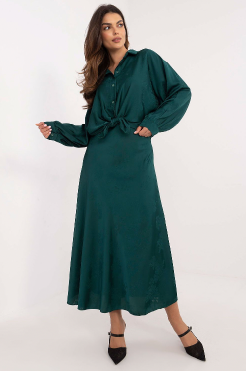 Fleur - Satin Midi Skirt