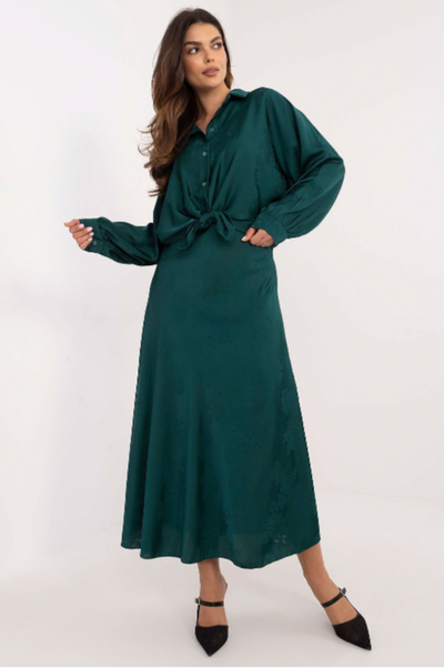 Fleur - Satin Midi Skirt