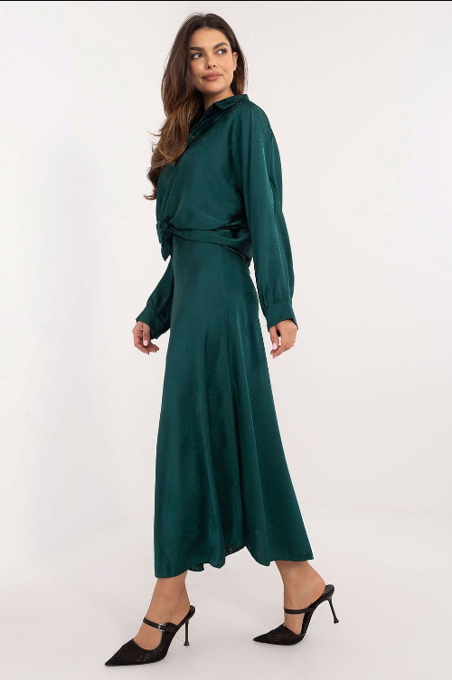 Fleur - Satin Midi Skirt