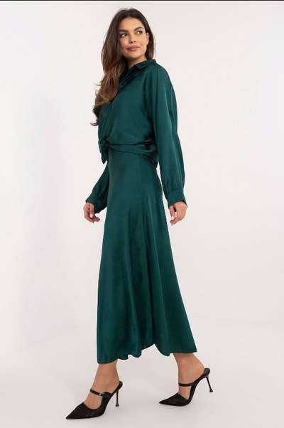 Fleur - Satin Midi Skirt