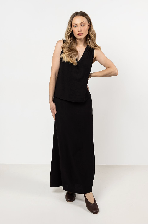 Mila Maxi Skirt in Rayon Blend