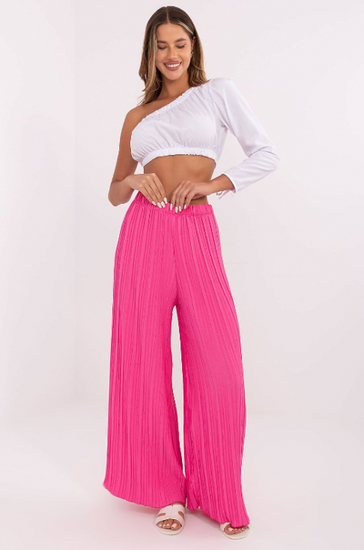 Elara Pleated Wide-Leg Trousers