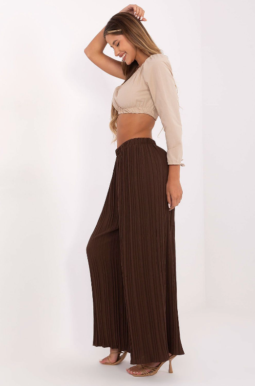 Elara Pleated Wide-Leg Trousers