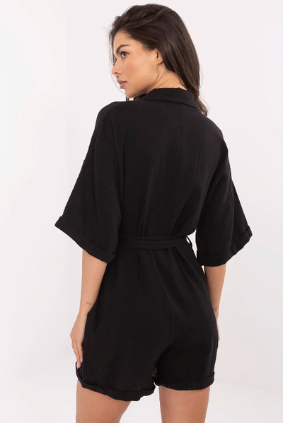 Isla Belted Cotton Jumpsuit