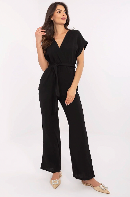 Serena Cotton Wrap Jumpsuit