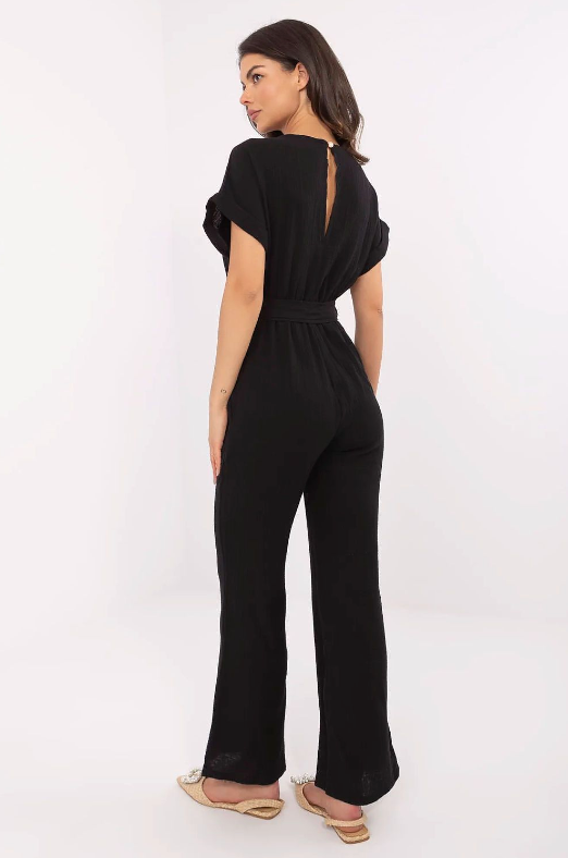 Serena Cotton Wrap Jumpsuit