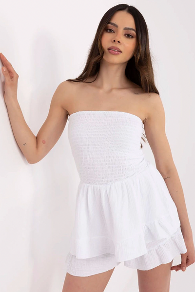 Élodie - Cotton Strapless Playsuit