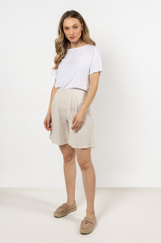 Celeste - Cotton Tailored Shorts