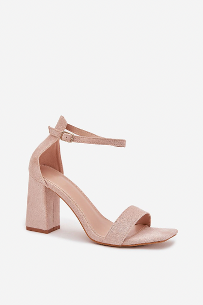 Isabelle – Elegant Block Heel Sandals in Eco Suede