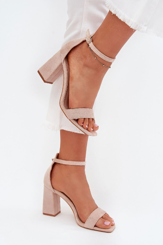 Isabelle – Elegant Block Heel Sandals in Eco Suede