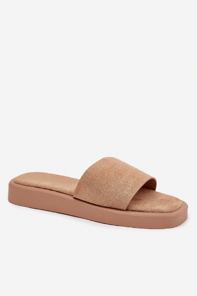 Livia – Classic Suede-Look Platform Slides