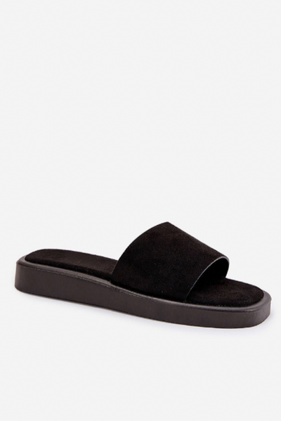 Livia – Classic Suede-Look Platform Slides