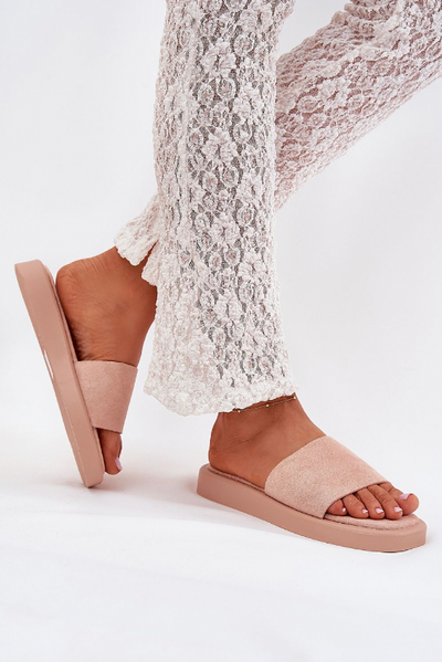 Livia – Classic Suede-Look Platform Slides
