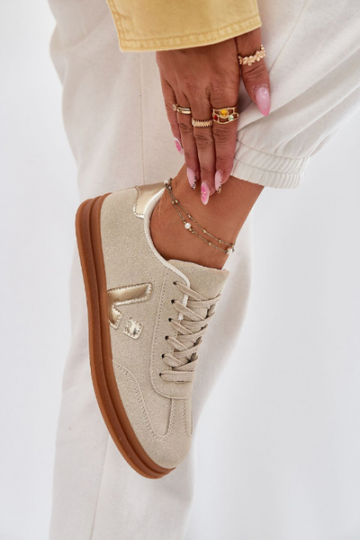 Mila – Classic Gold Touch Sneakers