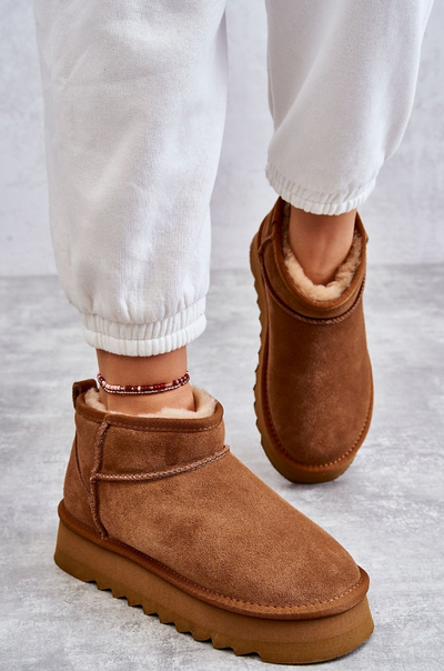 Aurora Luxe – Shearling-Lined Suede Snow Boots