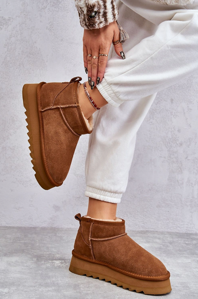 Aurora Luxe – Shearling-Lined Suede Snow Boots