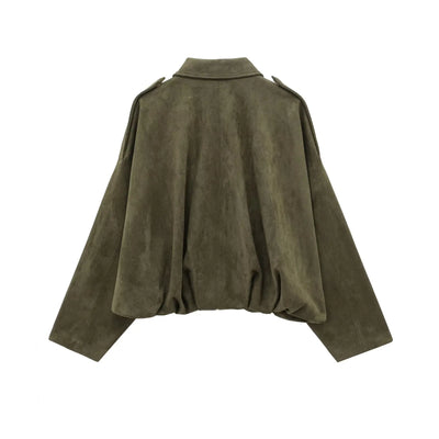 Suede-Look Zip Jacket