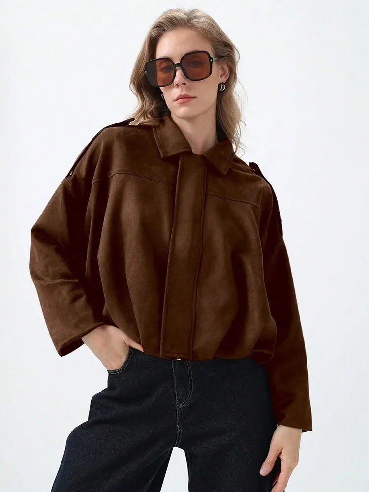 Suede-Look Zip Jacket