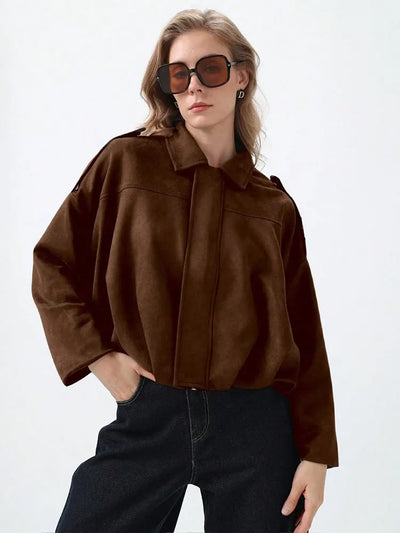 Suede-Look Zip Jacket