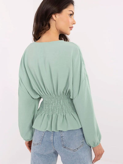 Camille Smocked Waist Blouse – Soft Elegance