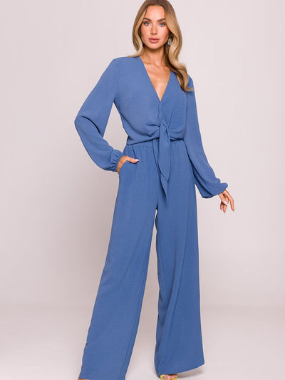 Élise Crepe Tie-Front Blouse