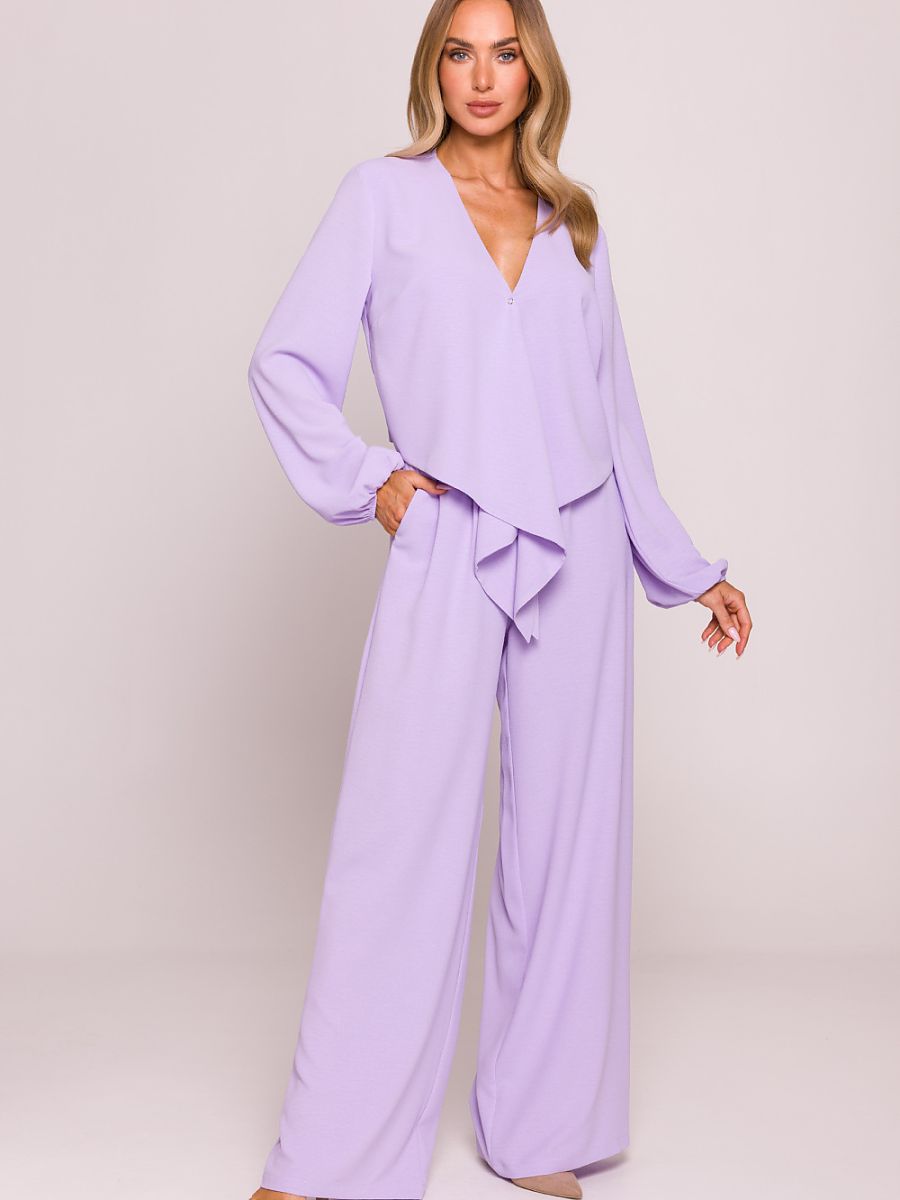 Élise Crepe Tie-Front Blouse