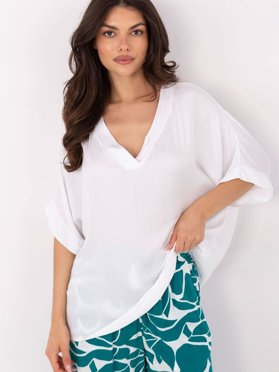 Élan V-Neck Blouse – Effortless Chic