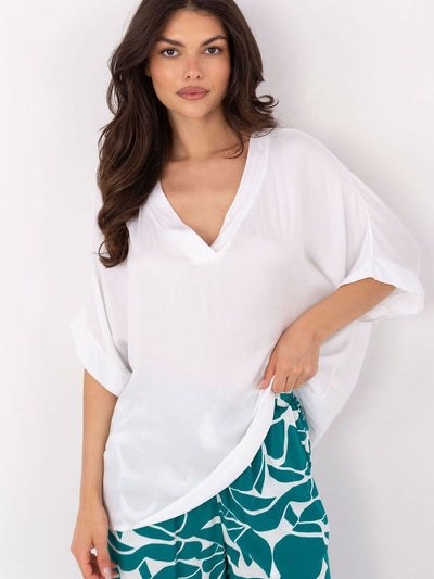 Élan V-Neck Blouse – Effortless Chic