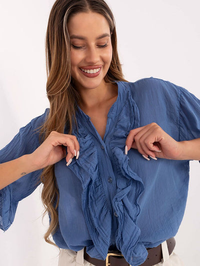 Esmé Ruffle Boho Blouse – Cotton Charm
