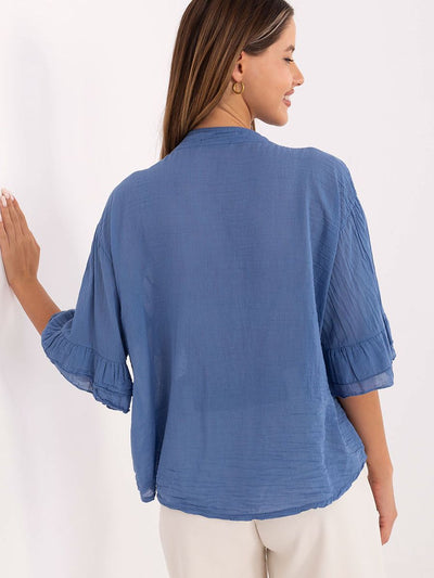 Esmé Ruffle Boho Blouse – Cotton Charm
