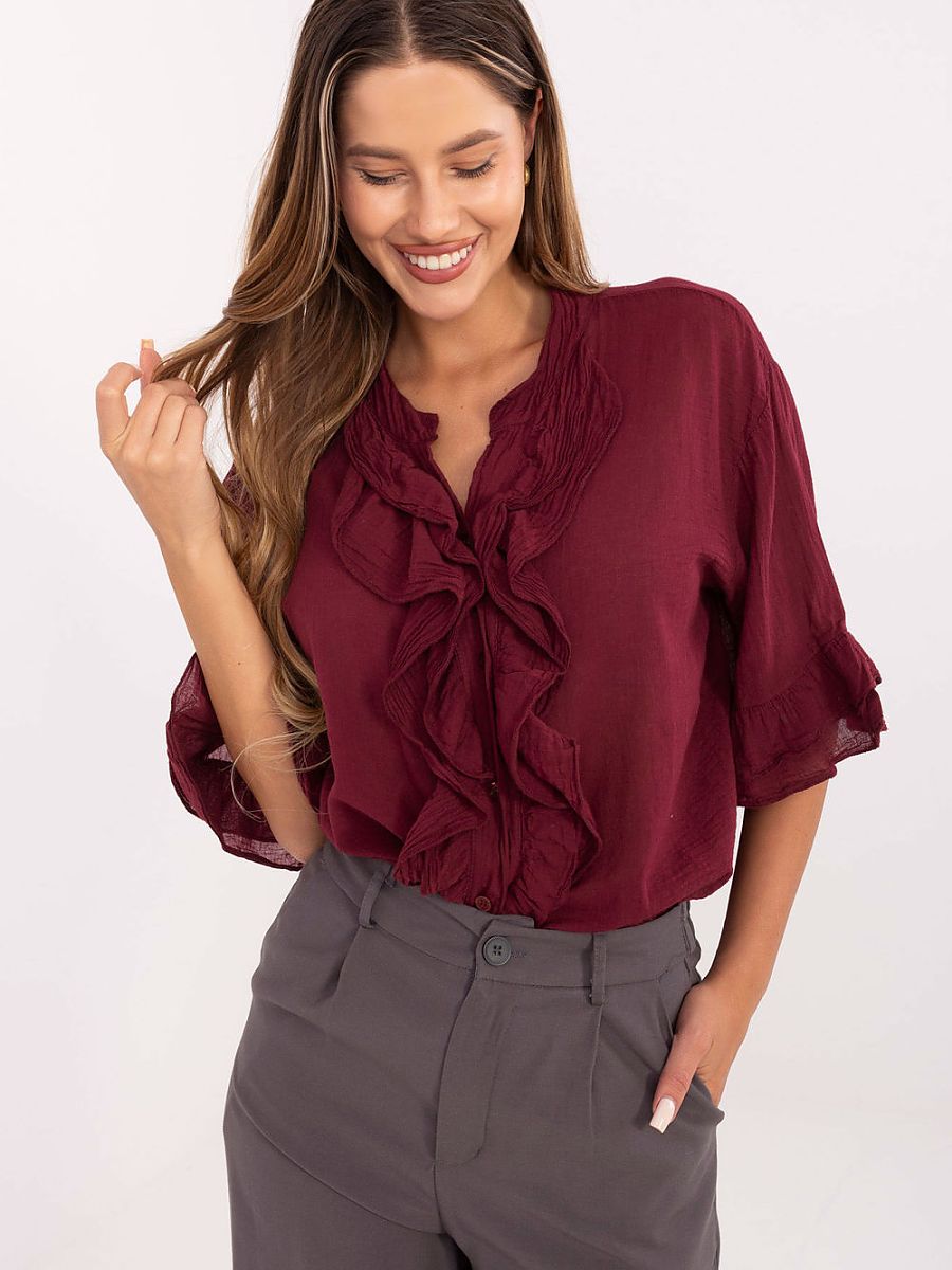 Esmé Ruffle Boho Blouse – Cotton Charm
