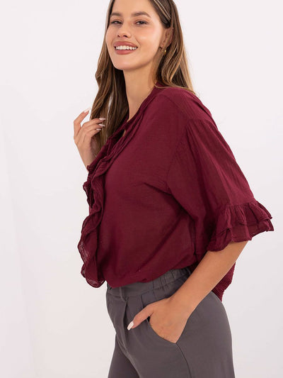 Esmé Ruffle Boho Blouse – Cotton Charm