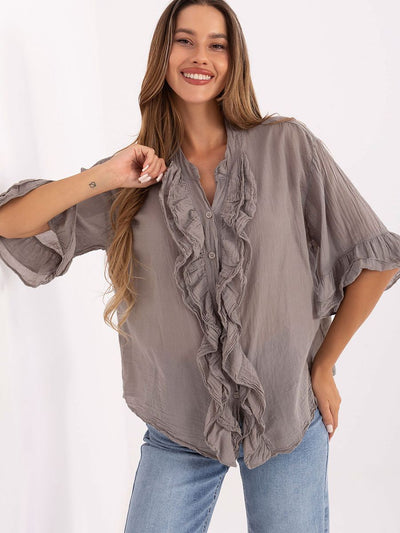 Esmé Ruffle Boho Blouse – Cotton Charm
