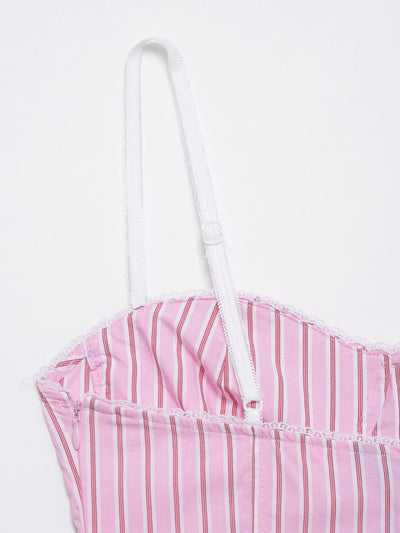 Luxe Loungewear Set – Striped Pink Elegance